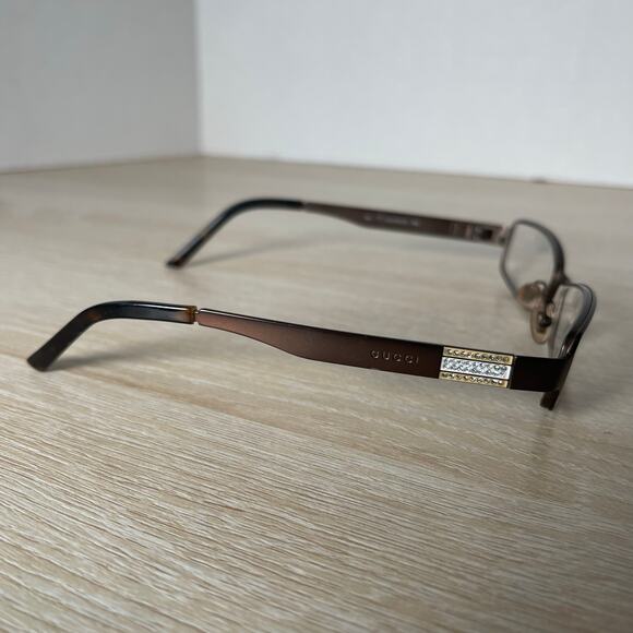 Gucci GG2769/STRASS NDE Eyeglasses Rhinestones Dark Brown Metal Frame 51-17-135 - Picture 9 of 9